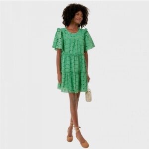 Hyacinth House green eyelet dress.